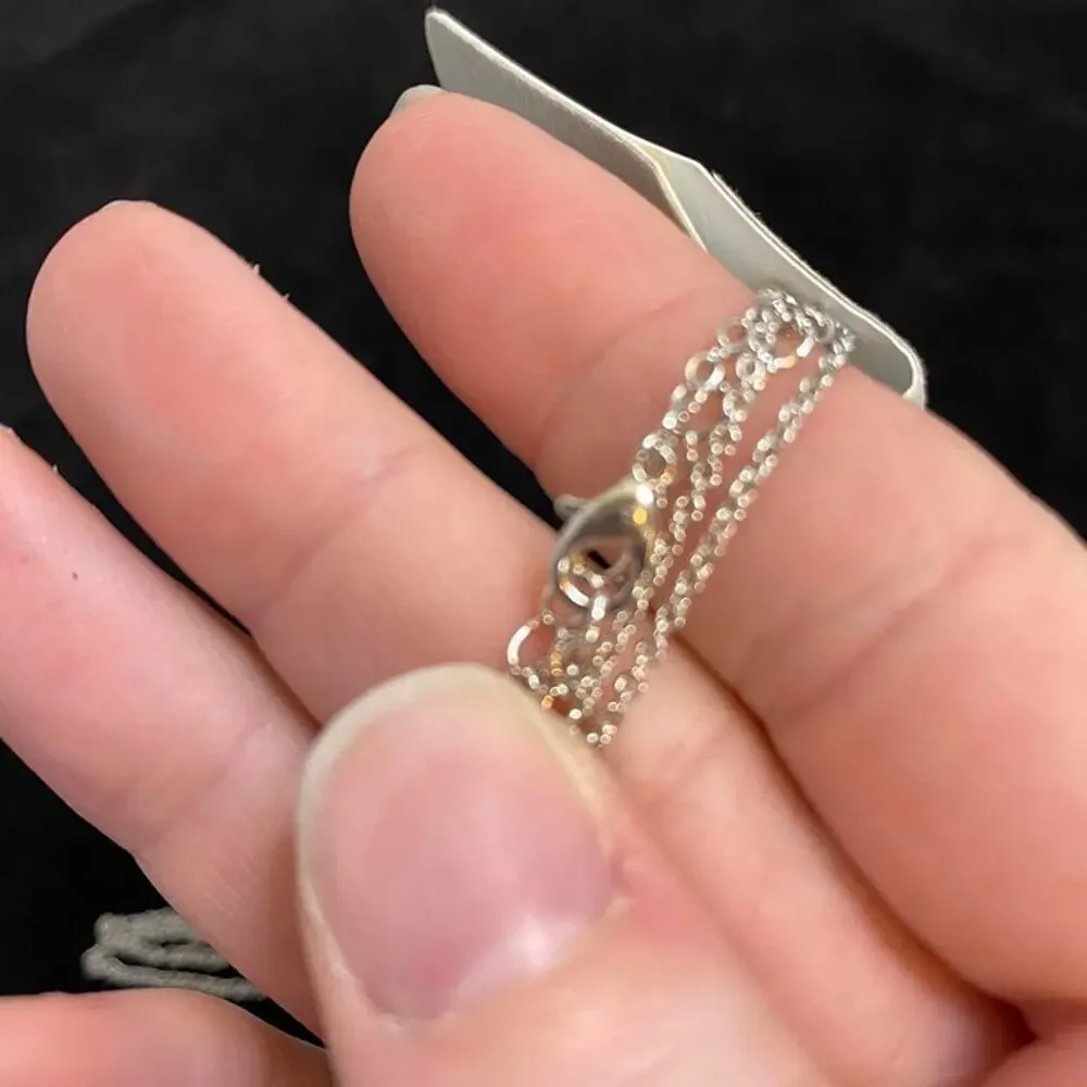 Silver Tone Layered Love Necklace Hammered Heart Druzy Teardrop Pendant NWT